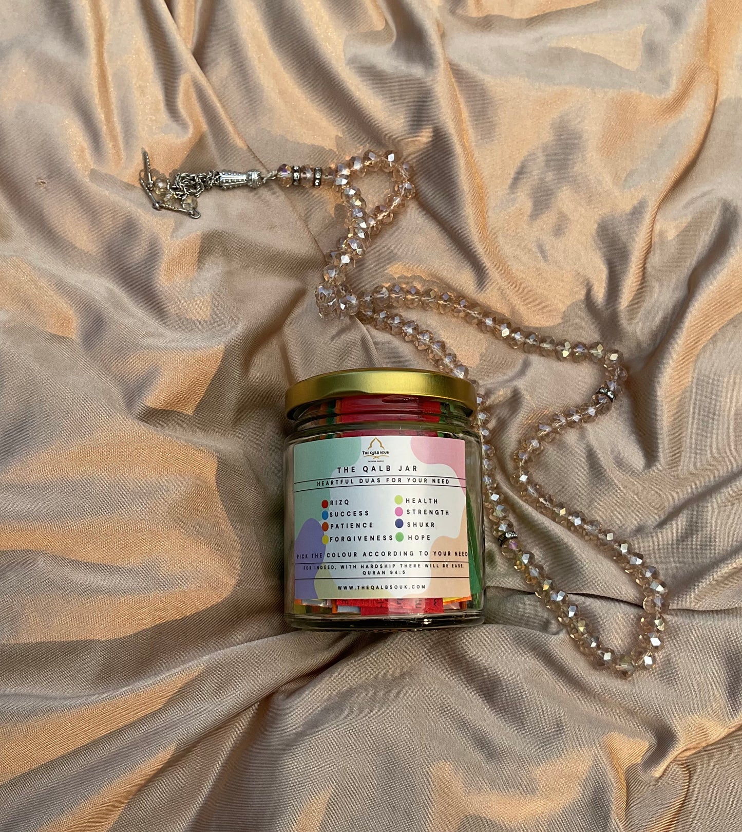 The Qalb Jar – Heartfelt Duas & Color Coded Qur’anic Verses for Every Need