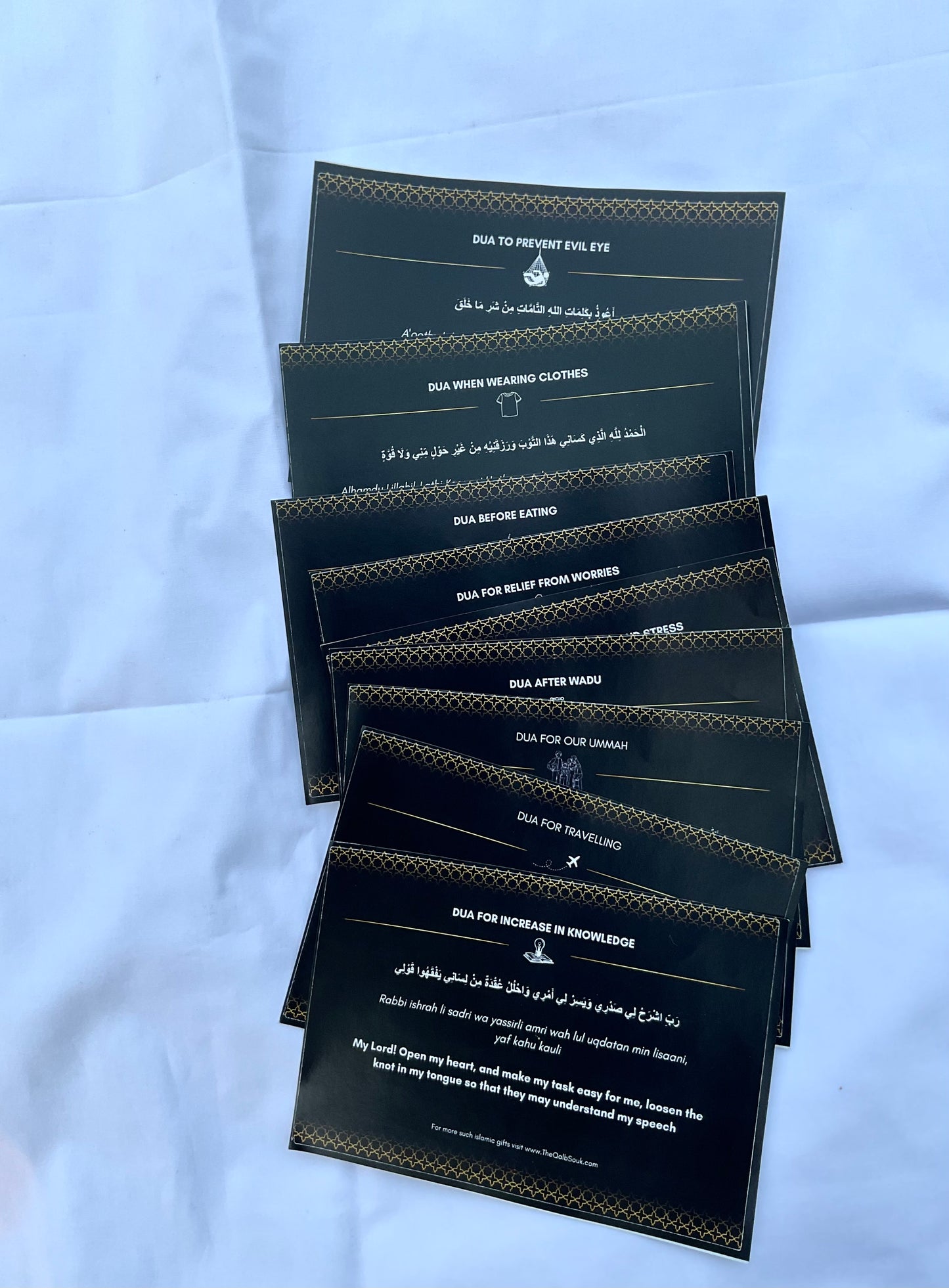 The Qalb Dua Stickers – 20 Beautiful Islamic Dua Stickers for Daily Reminders & Gifts