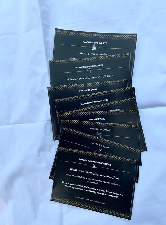 The Qalb Dua Stickers – 20 Beautiful Islamic Dua Stickers for Daily Reminders & Gifts